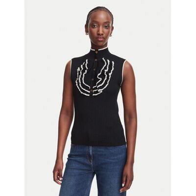 Luisa Spagnoli Blúzka Menelao 100467 Čierna Regular Fit Ženy Luisa Spagnoli Blúzka Menelao 100467 Čierna Regular Fit Ženy