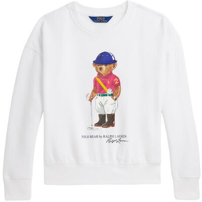 Polo Ralph Lauren Mikina 313A96116003 Biela Relaxed Fit Deti Polo Ralph Lauren Mikina 313A96116003 Biela Relaxed Fit Deti