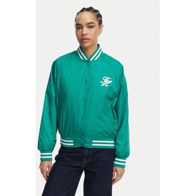 Tommy Hilfiger Bundy bomber Logo Appliqué WW0WW48618 Zelená Regular Fit Ženy Tommy Hilfiger Bundy bomber Logo Appliqué WW0WW48618 Zelená Regular Fit Ženy