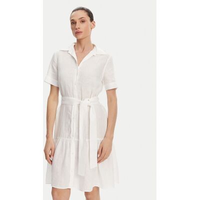 Gant Košeľové šaty 4503434 Biela Regular Fit Ženy Gant Košeľové šaty 4503434 Biela Regular Fit Ženy