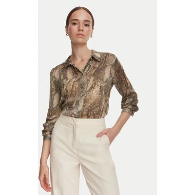 Guess Košeľa W6YH68 W3212 Zelená Regular Fit Ženy Guess Košeľa W6YH68 W3212 Zelená Regular Fit Ženy
