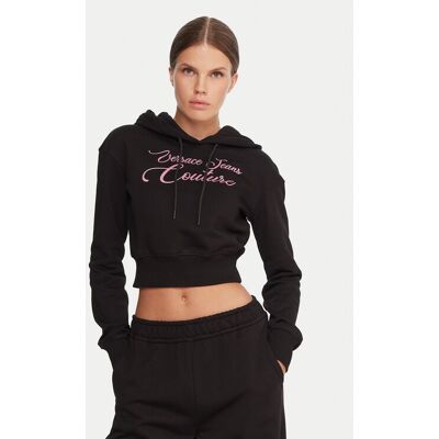 Versace Jeans Couture Mikina 79HAIT05 CF01T Čierna Regular Fit Ženy Versace Jeans Couture Mikina 79HAIT05 CF01T Čierna Regular Fit Ženy