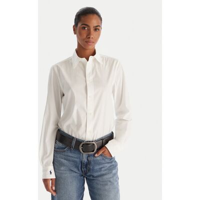 Polo Ralph Lauren Košeľa 211941509002 Biela Slim Fit Ženy Polo Ralph Lauren Košeľa 211941509002 Biela Slim Fit Ženy