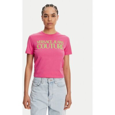 Versace Jeans Couture Tričko 78HAHE05 Ružová Regular Fit Ženy Versace Jeans Couture Tričko 78HAHE05 Ružová Regular Fit Ženy