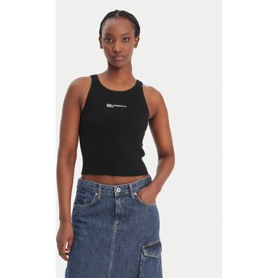 Karl Lagerfeld Jeans Top B1W18024 Čierna Slim Fit Ženy Karl Lagerfeld Jeans Top B1W18024 Čierna Slim Fit Ženy