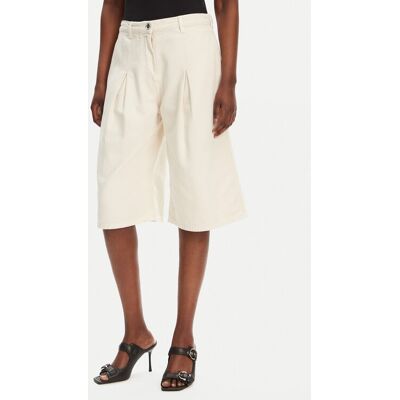 PINKO Bermudy Pascal 105245 A2M8 Béžová Relaxed Fit Ženy PINKO Bermudy Pascal 105245 A2M8 Béžová Relaxed Fit Ženy