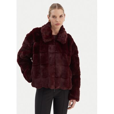 Bardot Kožušina Sylvie 59474JB4 Bordová Relaxed Fit Ženy Bardot Kožušina Sylvie 59474JB4 Bordová Relaxed Fit Ženy