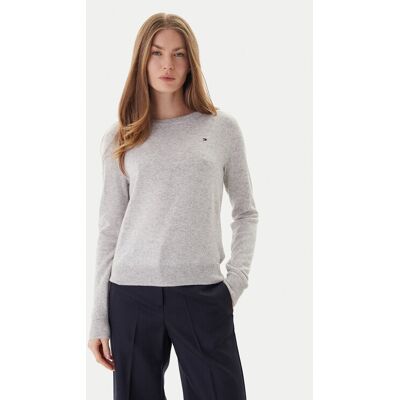 Tommy Hilfiger Sveter WW0WW47470 Sivá Regular Fit Ženy Tommy Hilfiger Sveter WW0WW47470 Sivá Regular Fit Ženy