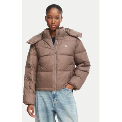 Calvin Klein Jeans Vatovaná bunda Essential LV047H500G Hnedá Relaxed Fit Ženy Calvin Klein Jeans Vatovaná bunda Essential LV047H500G Hnedá Relaxed Fit Ženy