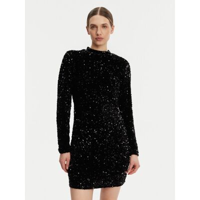 DKNY Koktejlové šaty P4ID6XQY Čierna Regular Fit Ženy DKNY Koktejlové šaty P4ID6XQY Čierna Regular Fit Ženy