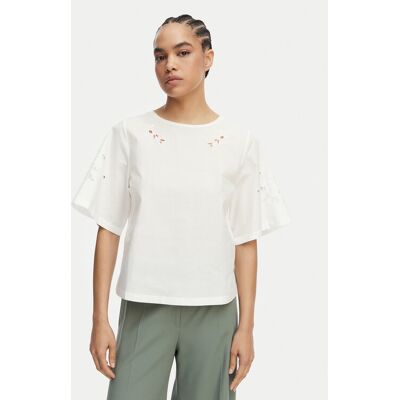 Weekend Max Mara Blúzka Targa 2615941102 Biela Regular Fit Ženy Weekend Max Mara Blúzka Targa 2615941102 Biela Regular Fit Ženy