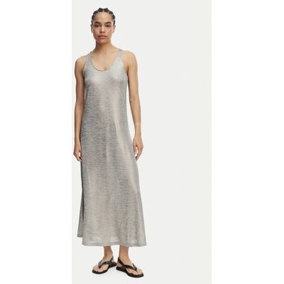 LOLA CASADEMUNT Každodenné šaty LS2616083 Strieborná Regular Fit Ženy LOLA CASADEMUNT Každodenné šaty LS2616083 Strieborná Regular Fit Ženy