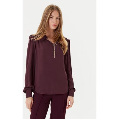 TWINSET Blúzka 252TP2291 Bordová Loose Fit Ženy TWINSET Blúzka 252TP2291 Bordová Loose Fit Ženy