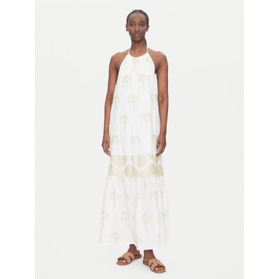 Simona Corsellini Letné šaty P25CPAB02601 Biela Relaxed Fit Ženy Simona Corsellini Letné šaty P25CPAB02601 Biela Relaxed Fit Ženy