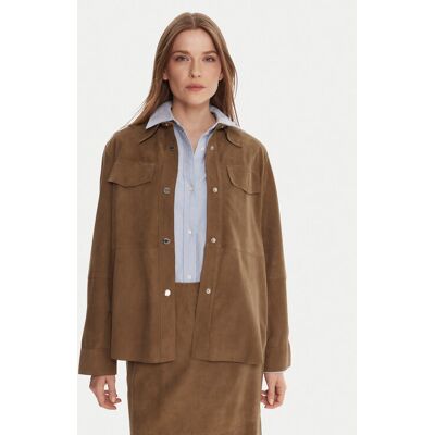 MAX&Co. Kožená bunda Stallo 2526446011200 Hnedá Loose Fit Ženy MAX&Co. Kožená bunda Stallo 2526446011200 Hnedá Loose Fit Ženy