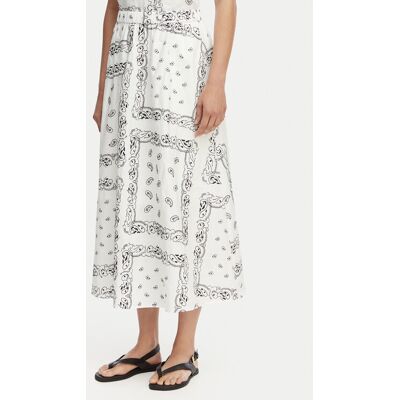 Weekend Max Mara Midi sukňa Caravan 2615101082 Biela Regular Fit Ženy Weekend Max Mara Midi sukňa Caravan 2615101082 Biela Regular Fit Ženy