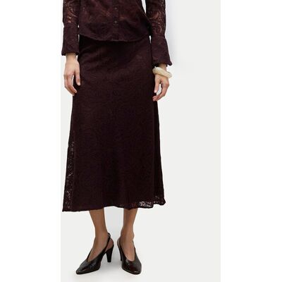 Vero Moda Midi sukňa Urshila 10336946 Bordová Regular Fit Ženy Vero Moda Midi sukňa Urshila 10336946 Bordová Regular Fit Ženy