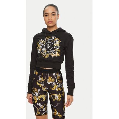 Versace Jeans Couture Mikina 78HAIC01 Čierna Regular Fit Ženy Versace Jeans Couture Mikina 78HAIC01 Čierna Regular Fit Ženy