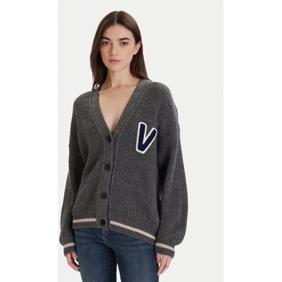 ViCOLO Kardigán 55072F Sivá Regular Fit Ženy ViCOLO Kardigán 55072F Sivá Regular Fit Ženy