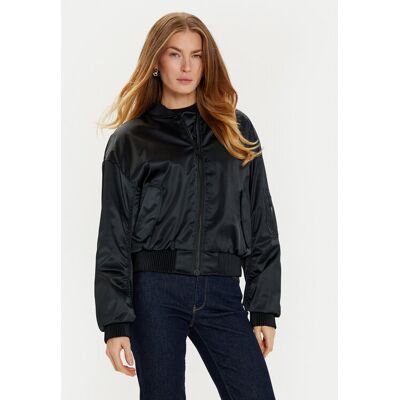 Guess Bundy bomber Aurore W4BL48 WGKK2 Čierna Regular Fit Ženy Guess Bundy bomber Aurore W4BL48 WGKK2 Čierna Regular Fit Ženy