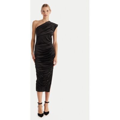 Babylon Koktejlové šaty MF0219 Čierna Slim Fit Ženy Babylon Koktejlové šaty MF0219 Čierna Slim Fit Ženy