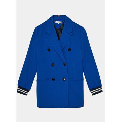 Tommy Hilfiger Prechodný kabát Knitted Blazer KG0KG07796 Modrá Regular Fit Deti Tommy Hilfiger Prechodný kabát Knitted Blazer KG0KG07796 Modrá Regular Fit Deti