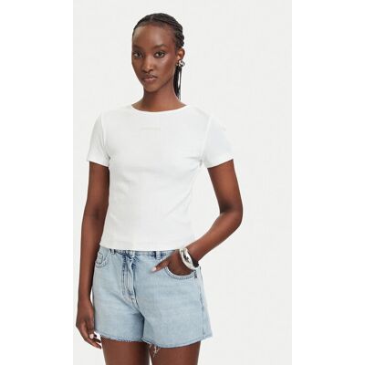 Patrizia Pepe Tričko 2M4522/J407-W146 Biela Slim Fit Ženy Patrizia Pepe Tričko 2M4522/J407-W146 Biela Slim Fit Ženy