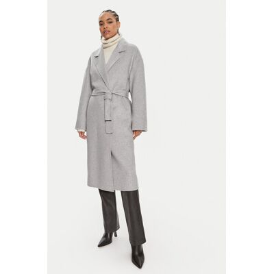 Calvin Klein Vlnený kabát K20K207089 Sivá Oversize Ženy Calvin Klein Vlnený kabát K20K207089 Sivá Oversize Ženy