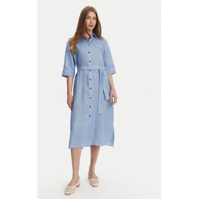 Max Mara Leisure Košeľové šaty Salute 2516221028 Modrá Regular Fit Ženy Max Mara Leisure Košeľové šaty Salute 2516221028 Modrá Regular Fit Ženy