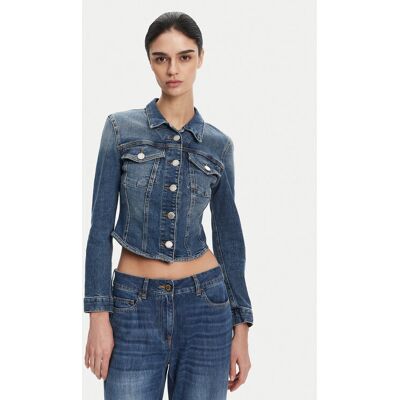 PINKO Džínsová bunda 104972 A2I5 Modrá Regular Fit Ženy PINKO Džínsová bunda 104972 A2I5 Modrá Regular Fit Ženy