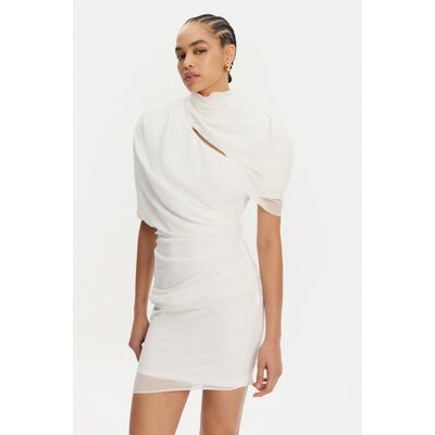JACQUEMUS Koktejlové šaty 24H251DR130-1555 Biela Regular Fit Ženy JACQUEMUS Koktejlové šaty 24H251DR130-1555 Biela Regular Fit Ženy