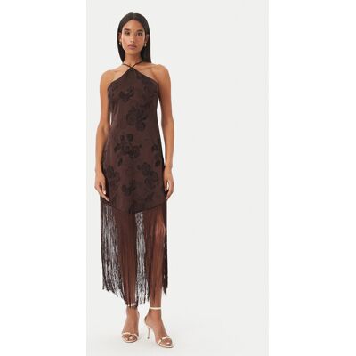 Vero Moda Koktejlové šaty Tathiana 10355696 Tmavo hnedá Regular Fit Ženy Vero Moda Koktejlové šaty Tathiana 10355696 Tmavo hnedá Regular Fit Ženy