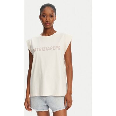 Patrizia Pepe Tričko 2M4418/J295-B823 Béžová Regular Fit Ženy Patrizia Pepe Tričko 2M4418/J295-B823 Béžová Regular Fit Ženy