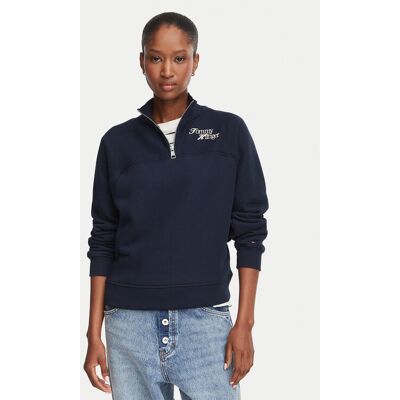 Tommy Hilfiger Mikina WW0WW51878 Tmavomodrá Regular Fit Ženy Tommy Hilfiger Mikina WW0WW51878 Tmavomodrá Regular Fit Ženy