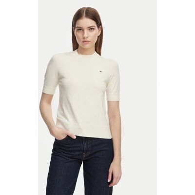 Tommy Hilfiger Tričko WW0WW49705 Žltá Slim Fit Ženy Tommy Hilfiger Tričko WW0WW49705 Žltá Slim Fit Ženy