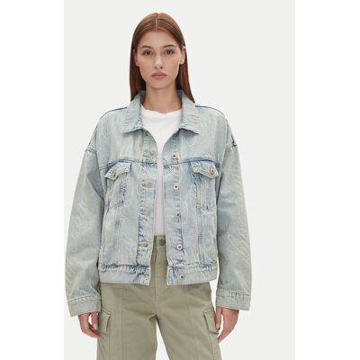 HUGO Džínsová bunda Lou_B 50534757 Modrá Oversize Ženy HUGO Džínsová bunda Lou_B 50534757 Modrá Oversize Ženy