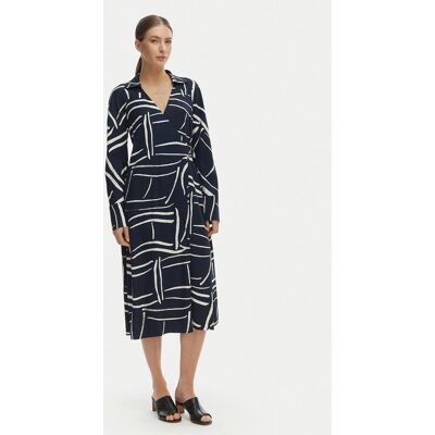 Tommy Hilfiger Každodenné šaty WW0WW48934 Tmavomodrá Relaxed Fit Ženy Tommy Hilfiger Každodenné šaty WW0WW48934 Tmavomodrá Relaxed Fit Ženy