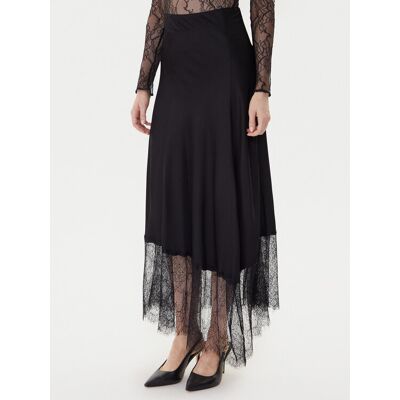 TWINSET Midi sukňa 252LL2TCC Čierna Regular Fit Ženy TWINSET Midi sukňa 252LL2TCC Čierna Regular Fit Ženy