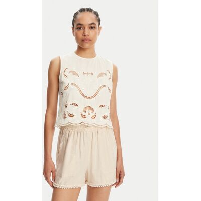 TWINSET Top 251TT2165 Béžová Loose Fit Ženy TWINSET Top 251TT2165 Béžová Loose Fit Ženy