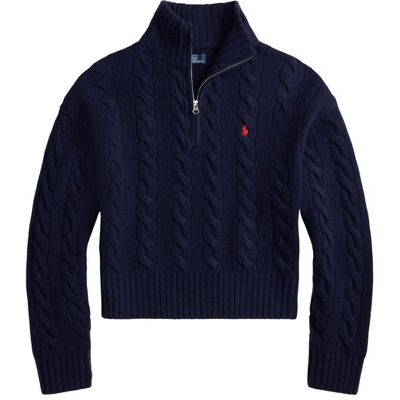 Polo Ralph Lauren Sveter 211972130004 Tmavomodrá Relaxed Fit Ženy Polo Ralph Lauren Sveter 211972130004 Tmavomodrá Relaxed Fit Ženy