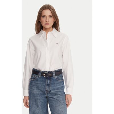 Tommy Hilfiger Košeľa WW0WW46111 Biela Relaxed Fit Ženy Tommy Hilfiger Košeľa WW0WW46111 Biela Relaxed Fit Ženy