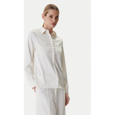 Guess Košeľa W5RH40 WFQC2 Écru Regular Fit Ženy Guess Košeľa W5RH40 WFQC2 Écru Regular Fit Ženy