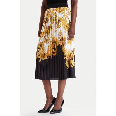 Versace Jeans Couture Plisovaná sukňa 80HAE8P5 NS806 Čierna Regular Fit Ženy Versace Jeans Couture Plisovaná sukňa 80HAE8P5 NS806 Čierna Regular Fit Ženy