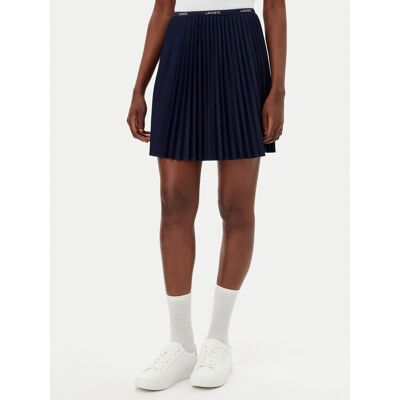 Lacoste Plisovaná sukňa JF1403 Tmavomodrá Regular Fit Ženy Lacoste Plisovaná sukňa JF1403 Tmavomodrá Regular Fit Ženy