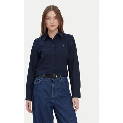 Tommy Hilfiger Košeľa WW0WW43577 Tmavomodrá Regular Fit Ženy Tommy Hilfiger Košeľa WW0WW43577 Tmavomodrá Regular Fit Ženy