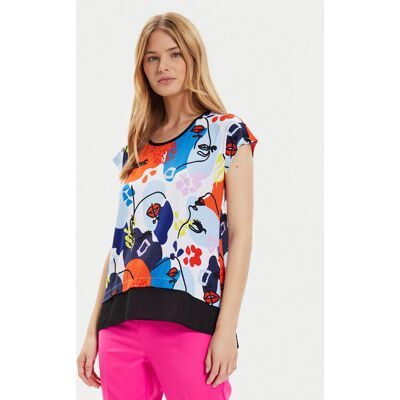 Joseph Ribkoff Tričko 241308 Farebná Regular Fit Ženy Joseph Ribkoff Tričko 241308 Farebná Regular Fit Ženy