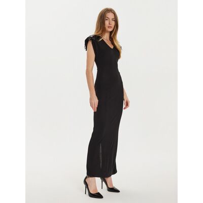 Bruuns Bazaar Koktejlové šaty Dorit BBW4213 Čierna Slim Fit Ženy Bruuns Bazaar Koktejlové šaty Dorit BBW4213 Čierna Slim Fit Ženy
