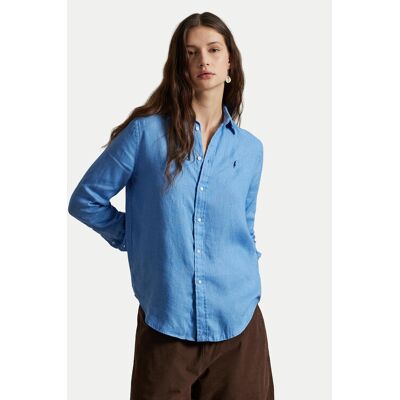 Polo Ralph Lauren Košeľa 211970730510 Modrá Regular Fit Ženy Polo Ralph Lauren Košeľa 211970730510 Modrá Regular Fit Ženy