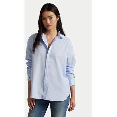 Polo Ralph Lauren Košeľa 211968220002 Modrá Oversize Ženy Polo Ralph Lauren Košeľa 211968220002 Modrá Oversize Ženy