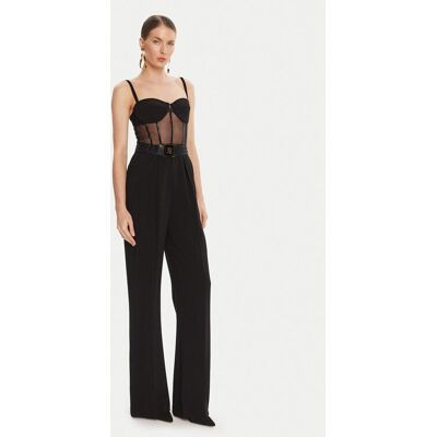 Elisabetta Franchi Overal TU-057-56E2 Čierna Regular Fit Ženy Elisabetta Franchi Overal TU-057-56E2 Čierna Regular Fit Ženy